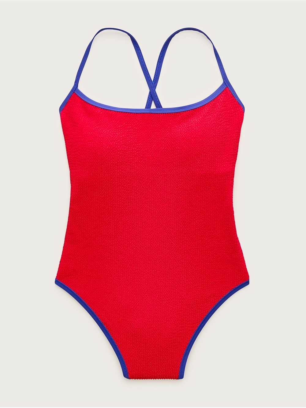 NWT J.Crew Sydney Contrast Trim Scrunchie One-Piece Swimsuit 6 Passion Rouge